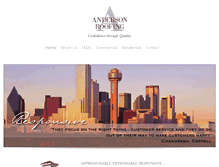 Tablet Screenshot of andersonroofstexas.com